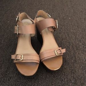 Franco Sarto Brown/Tan Wedges